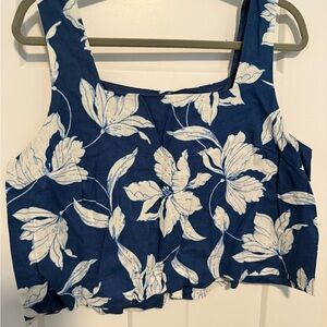 GAP Indigo Linen Blend Shirt